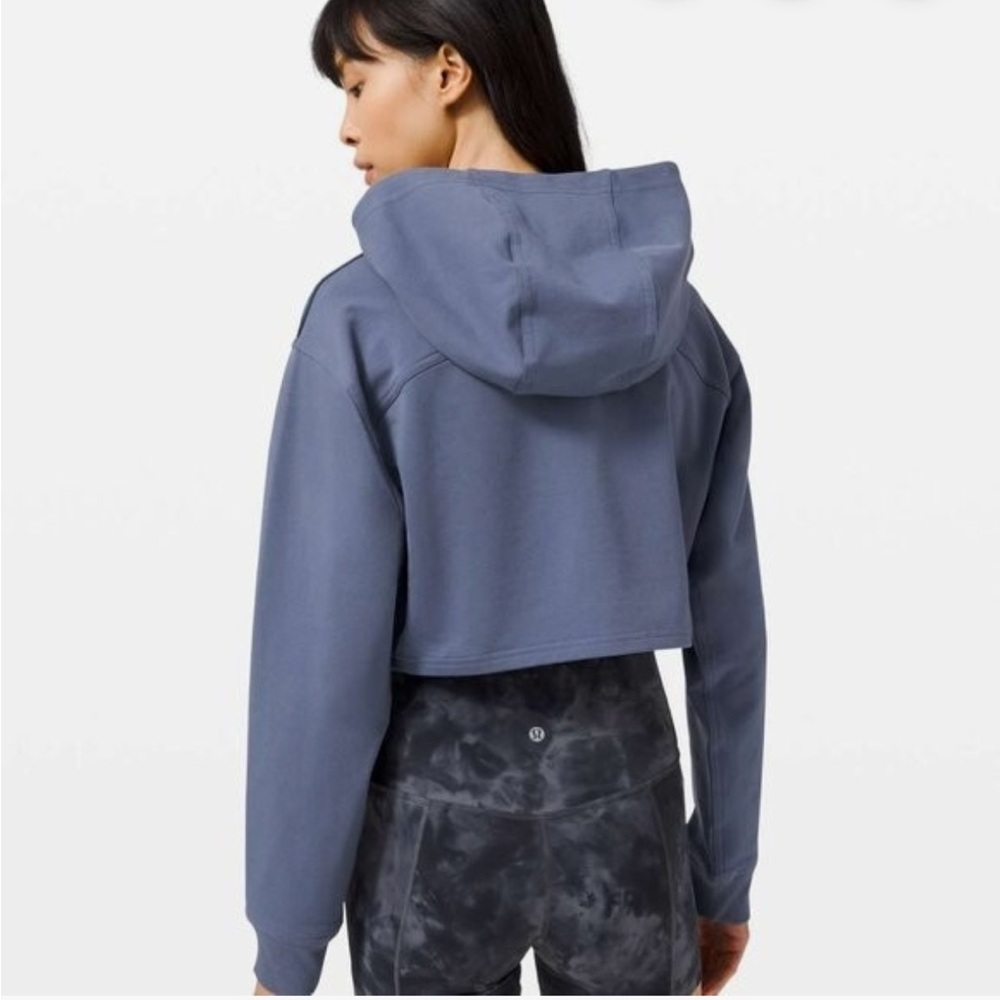 Lululemon All Yours Blue Cropped Hoodie 6